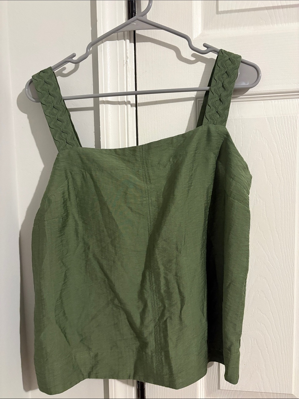 Nine West Olive Green Wide-Strap Tank Top